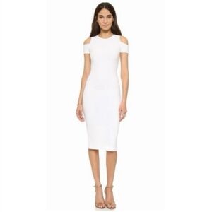 Alice + Olivia Air Meya Cold Shoulder Midi Dress NWT